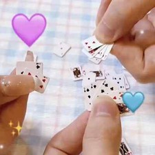 Dollhouse Miniature Deck of Playing Cards 1/6 Scale Fun Punch Out Cards for Kids