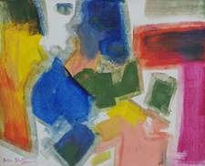 Ivon Hitchens Signed British Abstract Oil Painting on Canvas - Modern Art