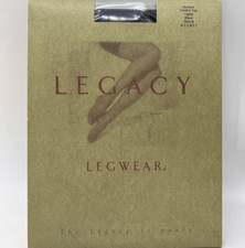 Legacy Black Opaque Control Top Tights Pantyhose Size B  A31857