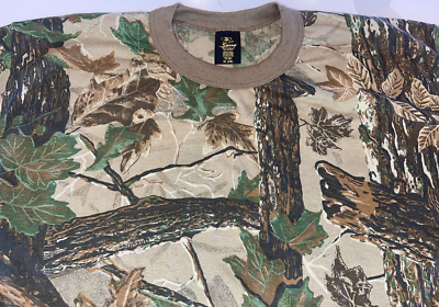 REALTREE CAMO TREE BARK LEAVES SHIRT HUNTING MADE IN THE USA