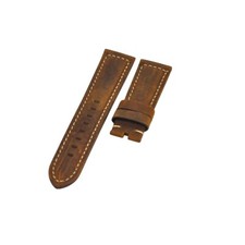 22x20mm Brown Suede Leather Watch Strap For Panerai Luminor Marina Submersible