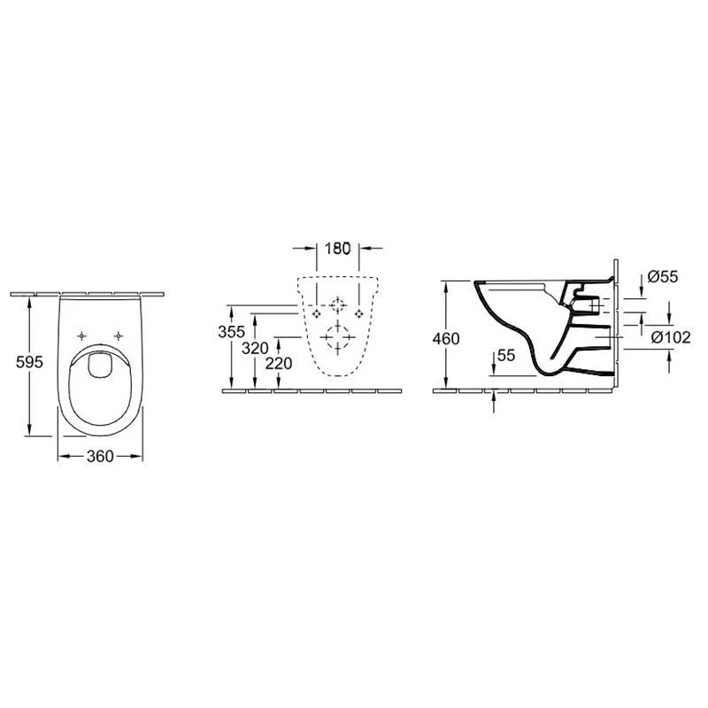 Villeroy & Boch O.Novo Vita Wand WC erhöhter Sitz Tiefspüler directflush m. Sitz - Bild 2 von 2