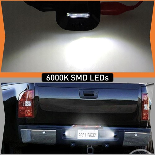 Tag Lights License Plate Lamp White LED For Chevy GMC C/K Suburban Tahoe Yukon - Picture 3 of 7