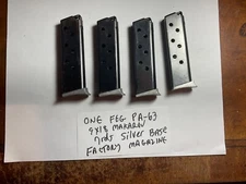 One FEG PA-63 9x18 Makarov & 380 ACP 7 Round Magazine OEM silver base