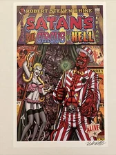 Frank Forte Satan ‘s Circus Of H Print  7”x11 Signed W/ COA Sexy  Pop Surrealism