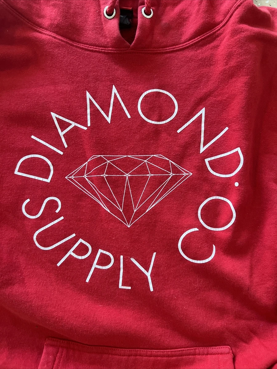 diamond supply co Hoodie Red Large Men s Sweatshirt Diamond Logo