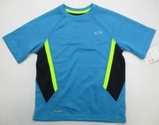 new CHAMPION T4332 Boys Youth Size XS 4/5 Duo Dry UV Protection Blue T-shirt