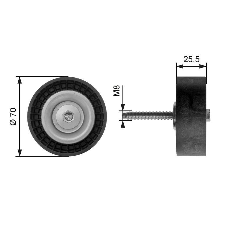 V-belt pulley Plastic T36204 GATES for FORD VOLVO - Image 27
