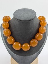 Antike Butterscotch Bernstein Kette ca. 84 g.