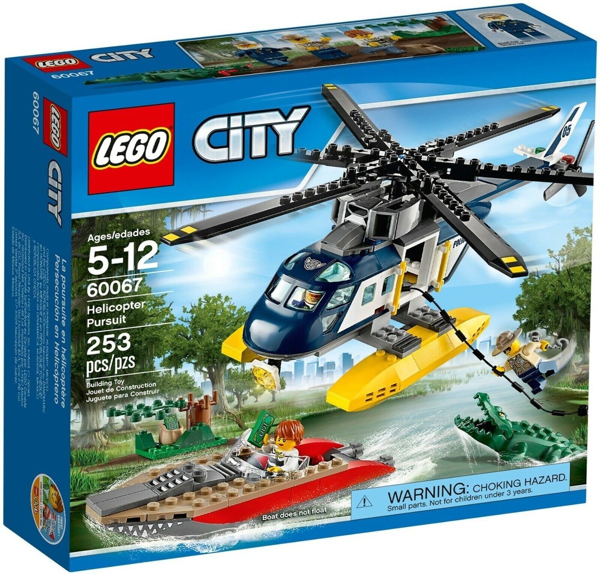 Lego City 60067 - Swamp Police Helicopter Pursuit NEW - FREE