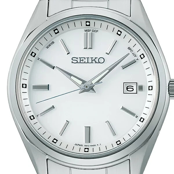 SEIKO Selection SBTM317 Men's Watch Solar Radio White Silver