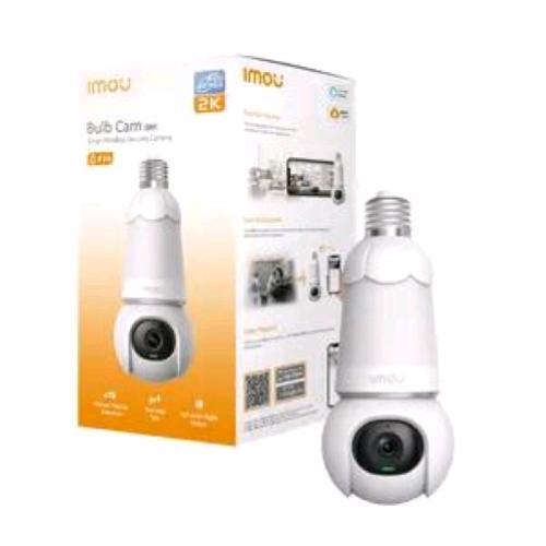 IMOU BULB CAM TELECAMERA DI RETE 3MP 2K MOTORIZZATA ATTACCO E27 INDOOR CON LUCE