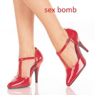 SEXY scarpe decolte ROSSE con cinturino tacco 10 cm dal 35 al 46 fashion  GLAMOUR | eBay