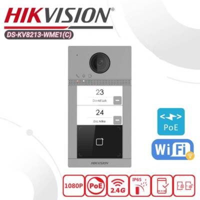 Hikvision DS-KV8213-WME1(C) Door Station Doorbell 2-Button IP Video Intercom PoE