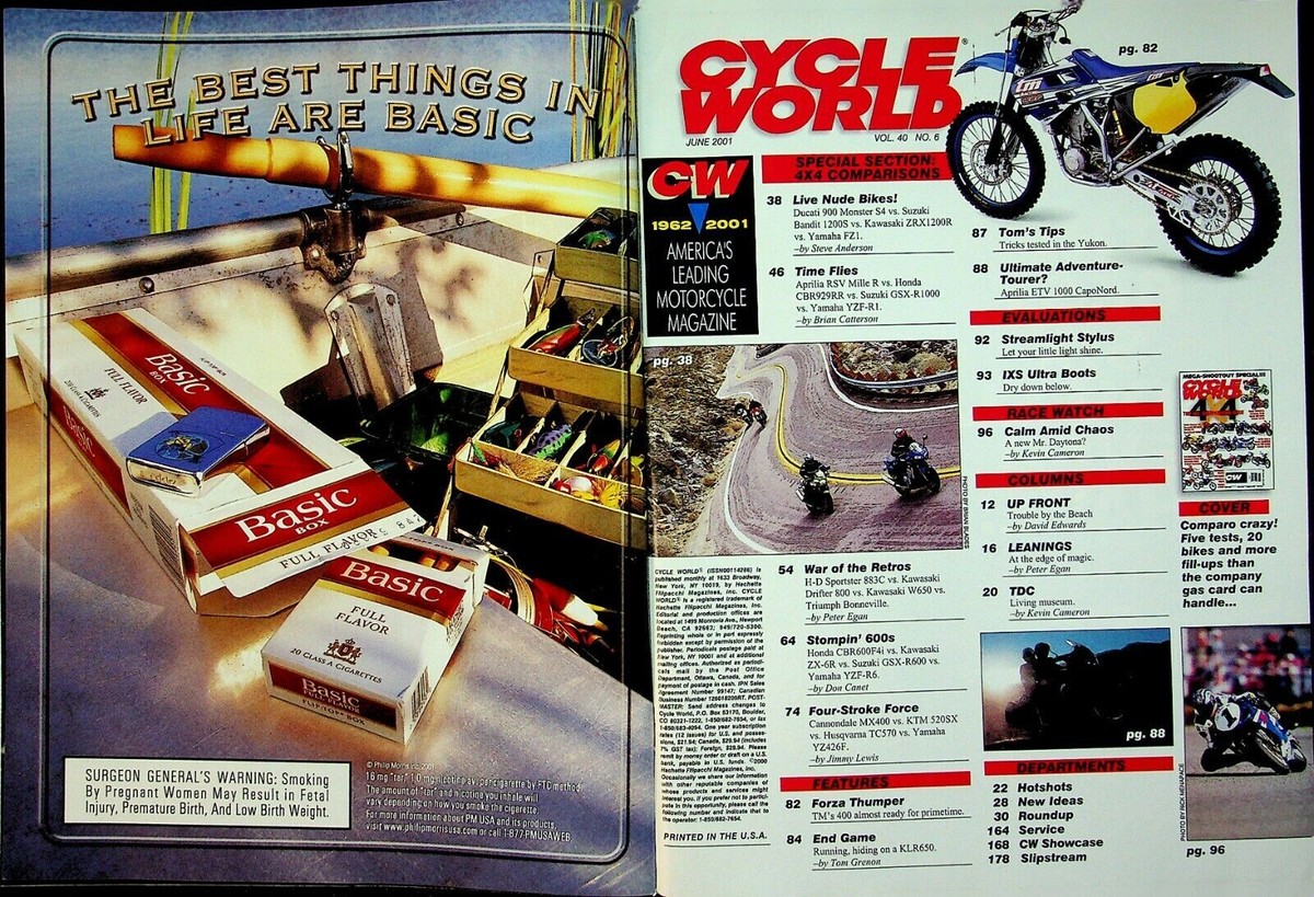 Cycle World Magazine June 2001 Mega-Shootout Special! The All