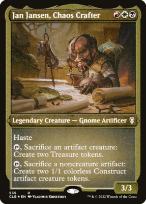 Jan Jansen, Chaos Crafter 535 Etched FOIL Rare Baldur's Gate MTG Near Mint