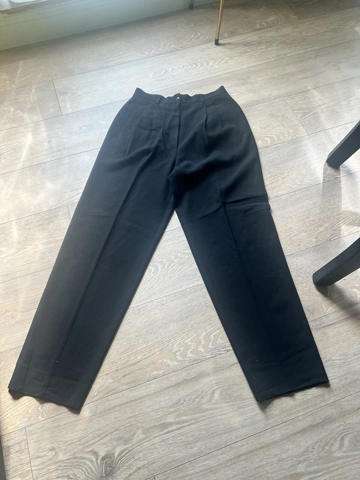 Vestido Pantalones Mujer GIORGIO ARMANI A Milano Negro Plisado Cintura Alta. Talla 4/6