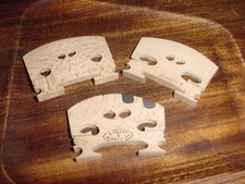 SAMPLER OF THREE VINTAGE VIOLIN BRIDGES ALBERT AND DRESDEN AND ALBERT MIRECORT