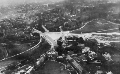 Whitestone Pond, Hampstead, from the north, 1920 England OLD PHOTO