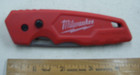 Milwaukee 48-22-1520 Fastback Red Single Blade Locking Knife W/ Metal Belt Clip — photo 5