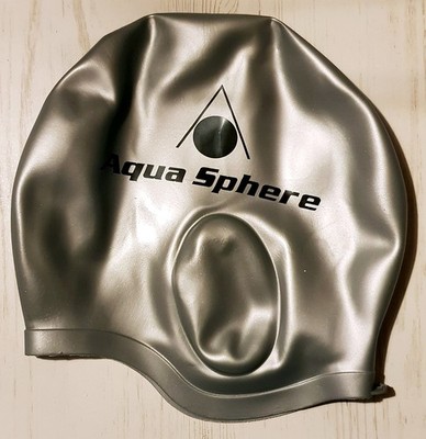 Silikon Schwimmmütze Classic Scrab Badekappe silber Aqua Sphere