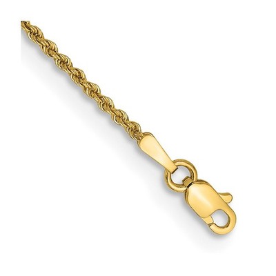 10K massives Gelbgold Seil Kette Halskette 1,5-4 mm 7-30 Zoll Herren Damen USA