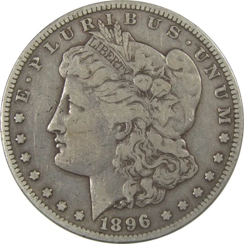 1896 S Morgan Silver Dollar F Fine $1 Coin Collectible SKU:I23953