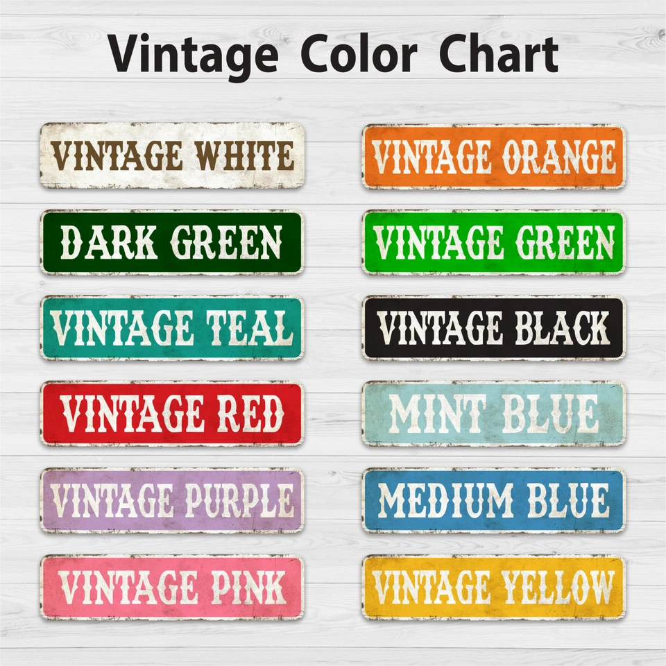 Custom Vintage Street Sign | Personalized Aluminum sign | 4 Sizes | Rustic Decor - Image 2 of 4