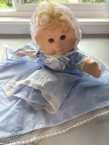 CABBAGE PATCH KIDS Preemie Baby Doll with Baby Blue Wrap Up Blanket Mattel 1995