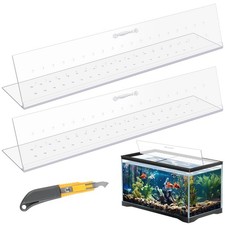 Aquarium Polycarbonate Canopy Set 2 Pcs 22.95 x 16.61 x 0.12 Inch for 75/90/1...