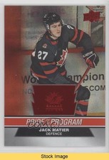 2023 Upper Deck Team Canada Juniors Red Patterned Foilboard Jack Matier READ o1h