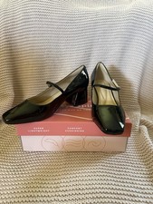 Easy Spirit Marlay Black Patent Mary Jane Block Heel Square Toe W Size 9.5 