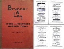 Orig. Brunner & Lay 1937 Catalogue of Stone & Concrete Tools - mjdtoolparts