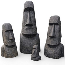 Moai Kopf Gartenfigur Osterinsel Statue wette...
