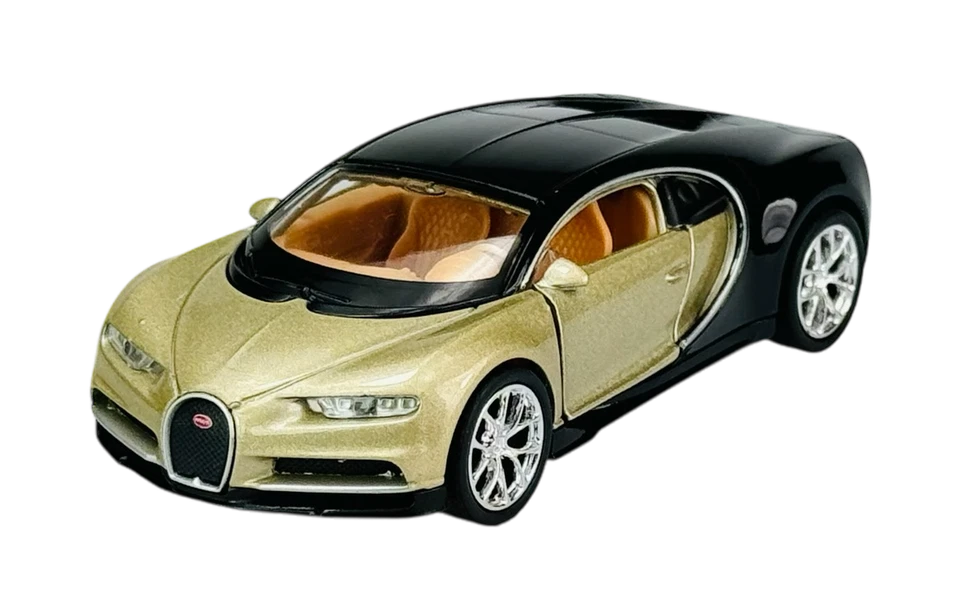 WELLY BUGATTI CHIRON GOLD 1:34 DIE CAST METAL MODEL NEW IN BOX 43738 - Image 2 of 4