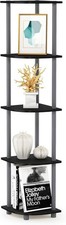 TURN-N-TUBE Corner Shelf 5-Tier Corner Bookshelf Open Storage Shelves