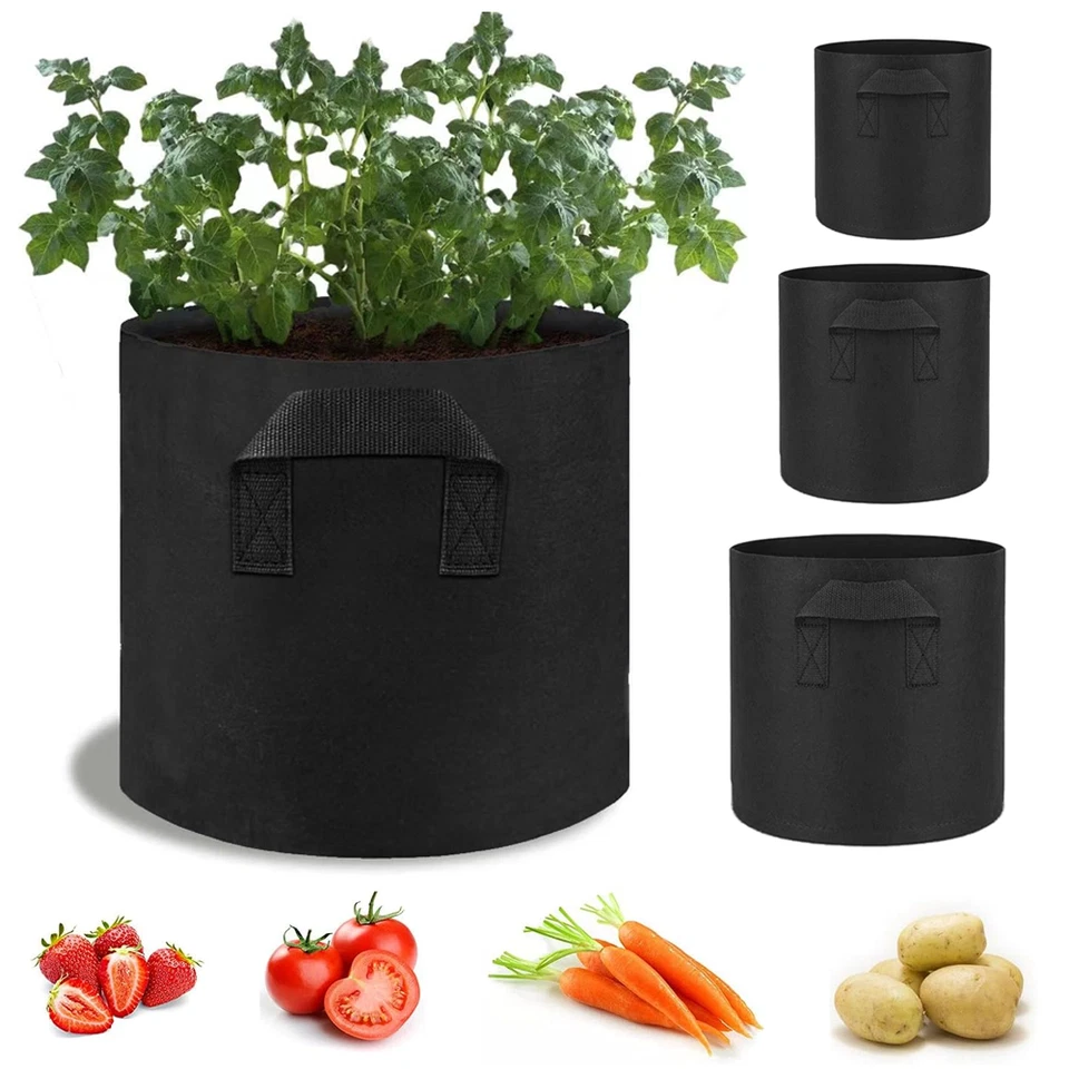 1-20X Pflanzsäcke mit Henkeln Pflanztasche Grow Plant Bags Pflanzbehälter 11-30L - Bild 4 von 4