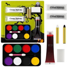SFX Makeup Kit - Halloween Face and Body Paint Palette with Realistic Washable F