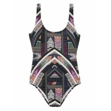 PINK Victoria&rsquo;s Secret One Piece Swimsuit High Leg Geometric Aztec S