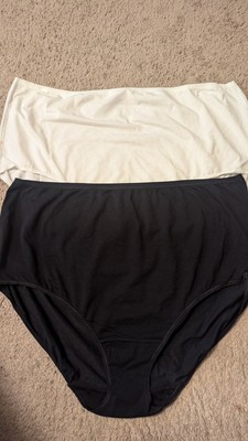  2 X. EX STORES VOLLE SLIPS GRÖßE UK 24 NEU OHNE ETIKETT ÜBERGRÖSSE SCHWARZ-WEISS 