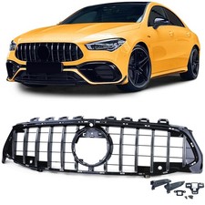 Sport Kühlergrill Schwarz Glanz Chrom passt für Mercedes CLA C118 X118 2019-2022