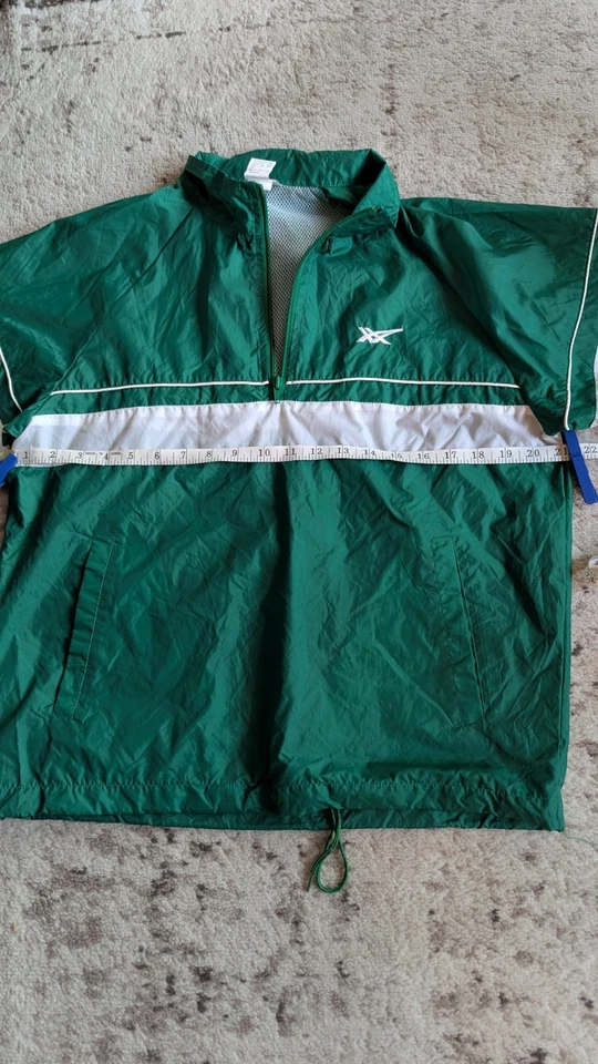 Chaqueta cortavientos vintage ASICS verde para hombre mediana | suéter de pista años 80 90 Foto 2 de 4