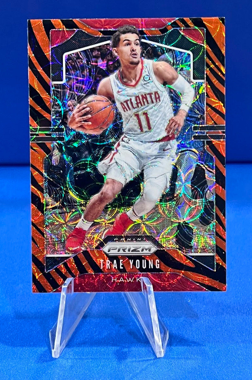 Trae Young 2019-20 Panini Prizm #31 Choice Tiger Stripe