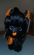 Ty 2.0 Beanie Babies Scaredy The Black Halloween Cat New