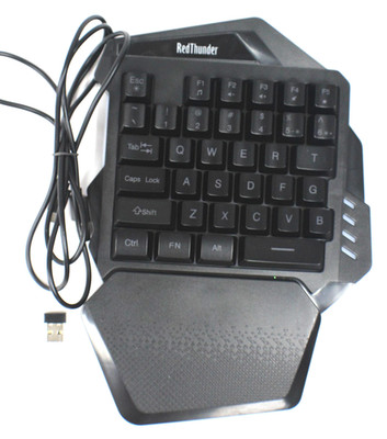 Wireless One-Handed Gaming Keyboard, 2.4Ghz RGB Backlit Mini Gaming Keypad