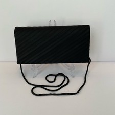 La Regale Elegant Black Satin Evening Bag