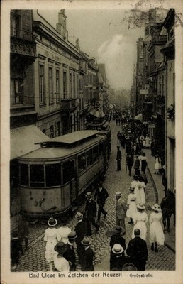 Postcard Bad Cleve Kleve on the Lower Rhine, Großestraße under the sign of... - 10987304