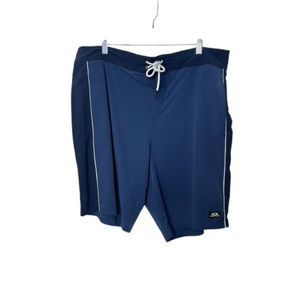 OAKLEY Navy Blue PERFORMANCE Fit 10'' Shorts Men's Size 38 Tie Front
