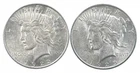 1922 & 1925 Peace Silver Dollar $1 Bullion Collection Lot *168