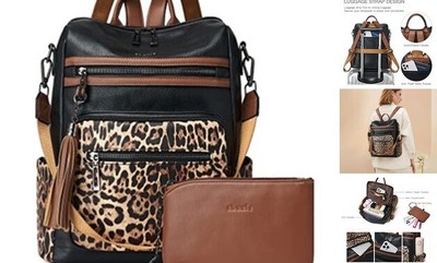  Backpack Purse for Women Leather Backpack Fashion Designer Travel Backpack 